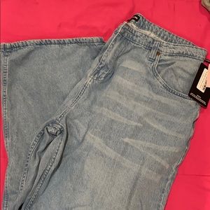 Denim wide leg jeans